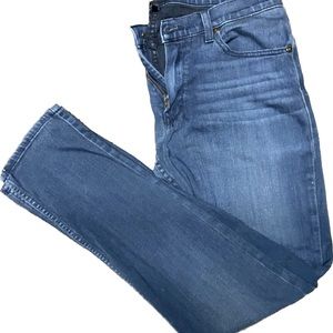 PAIGE LENNOX JEANS dark blue 32/32 no alterations EUC stretch jean